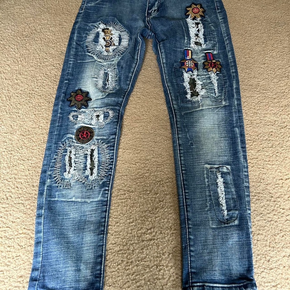 Sosoo jeans 1971 Men jeans with patches
